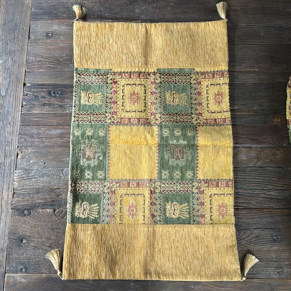 The Loom Alaska Native American tapestry king size spread w/ one pillow sham EUC